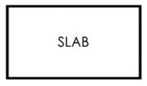 Slab drawer front design