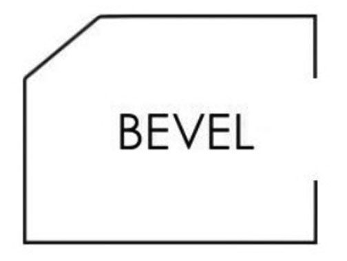Edge Profile: Bevel<br />Nice for shaker style doors or raised panel doors<br />with slopes within their profiles