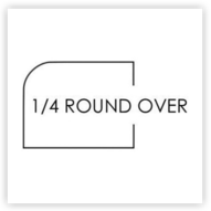 Edge Profile: 1/4 Round Over very popular on slab doors and drawer fronts