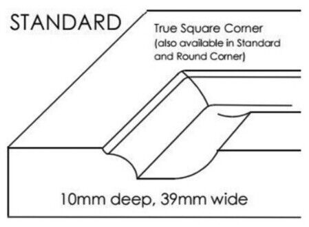 Brushy Creek Custom Doors Standard Raised Panel Profile specs