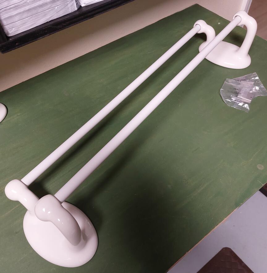 Lenape 529 01 Classic double white towel bar1