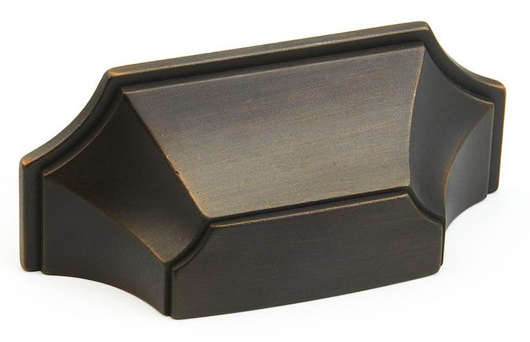 Empire 878-ABZ flared box style cup pull, ancient bronze
