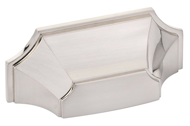 Empire 878-BN flared box style cup pull, brushed nickel