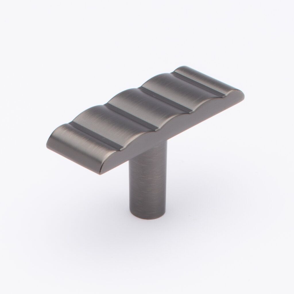 Sietto Natoma K-2004-G Gunmetal finish knob (T-pull), 2-5/32" long by 3/4" wide, 1-3/16" projection, one screw hole
