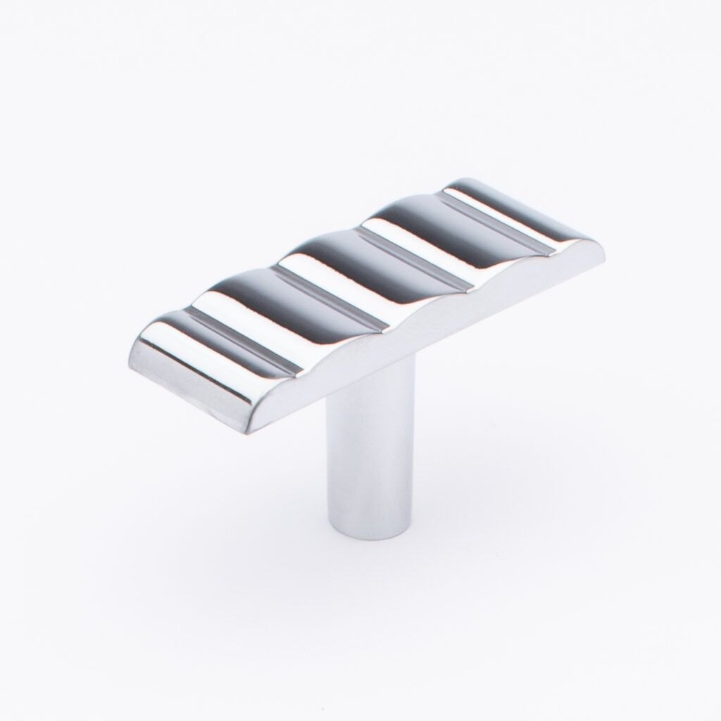 Sietto Natoma K-2004-PC Polished Chrome finish knob (T-pull), 2-5/32" long by 3/4" wide, 1-3/16" projection, one screw hole