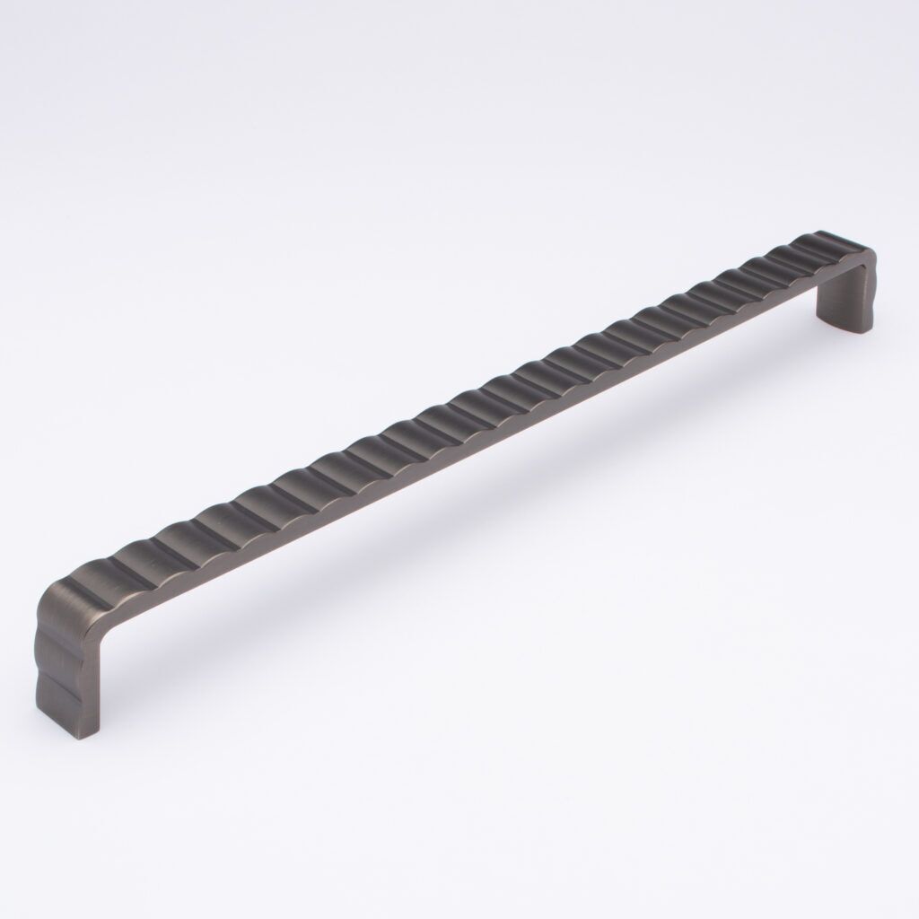 Sietto Natoma P-2004-12-G Gunmetal finish pull, 12-5/16" long by 3/4" wide, 1-3/16" projection, 12" CTC, two screw holes