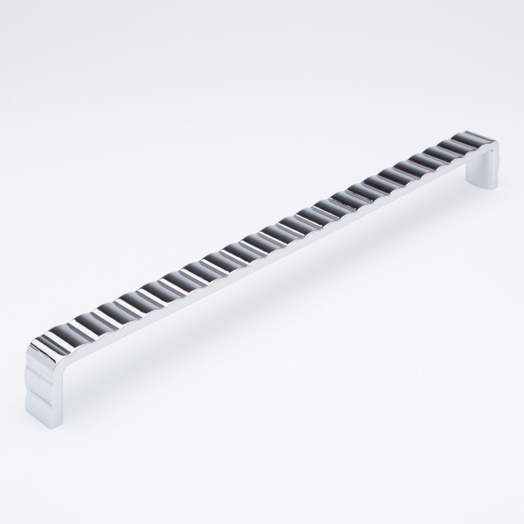 Sietto Natoma P-2004-12-PC Polished Chrome finish pull, 12-5/16" long by 3/4" wide, 1-3/16" projection, 12" CTC, two screw holes