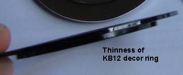 Side view of KB12 decor ring